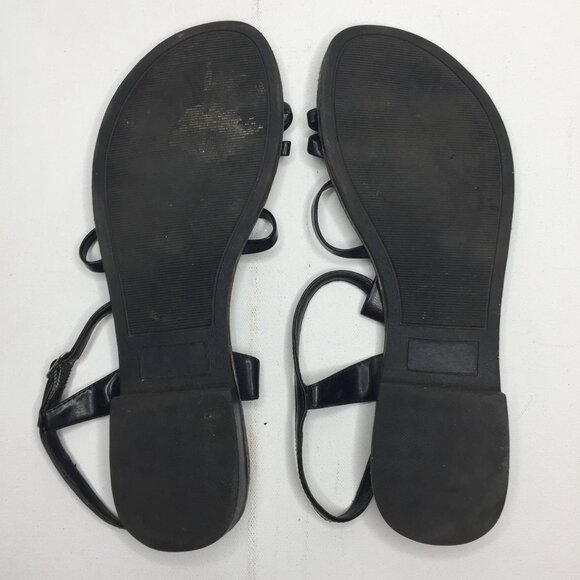 Dressbarn Womens Black Slingback Strap Sandal Rhinestone Spring Summer Size 11 - Picture 7 of 9